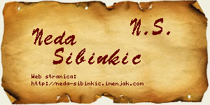 Neda Sibinkić vizit kartica